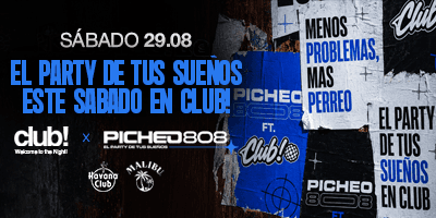imagen del evento: SAB 29.8 - PICHEO 808 ft CLUB!